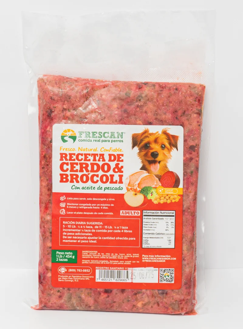 Receta de Cerdo & Brócoli 2 Libras